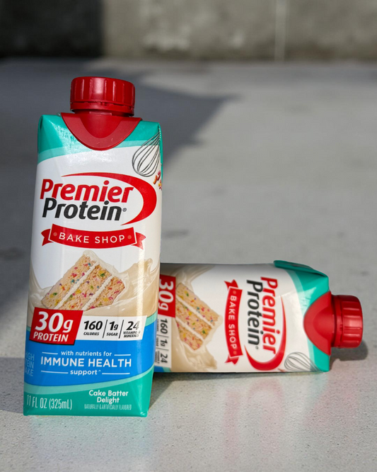 P1: Premier Protein Batido, Bizcocho, 11.5 Oz líq. (325 ml), 30 grs de proteína. (caja de 15 uds.)